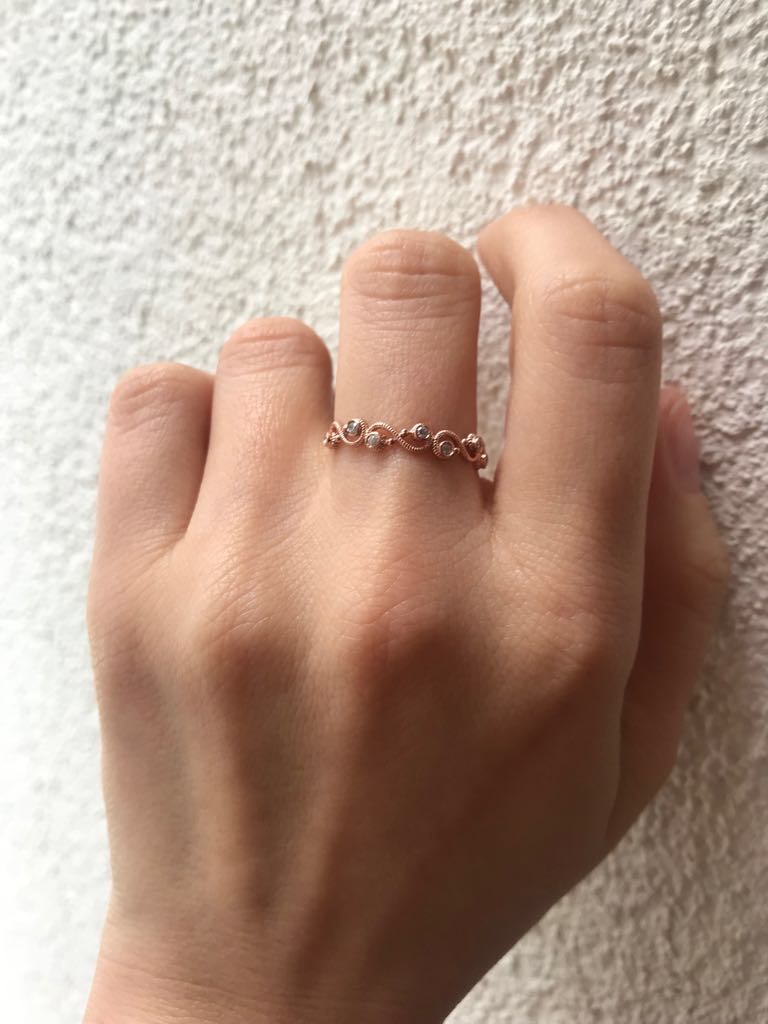 0.10 ct. Pırlanta Sonsuz Tamtur Şans Yüzüğü